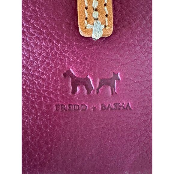 Handmade Leather Clutch Wallet Tan & Burgundy Zipper Interior Compact Design - Picture 7 of 10